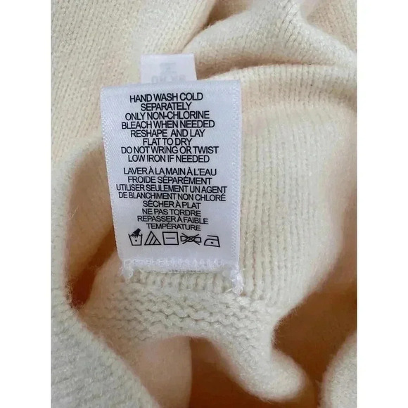 WYNNE LAYERS MARLA WYNNE SOFTKNIT MOCK-NECK IVORY CABLE KNIT SWEATER XSMALL EUC - Picture 10 of 10